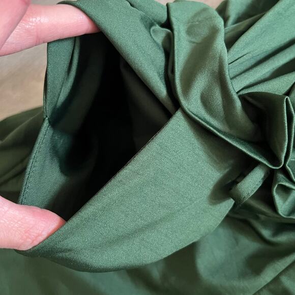 Baltic Born Dress Day Jumpsuit Large Green V-Neck Jersey Wide Leg Holiday Ruffle - Picture 7 of 12